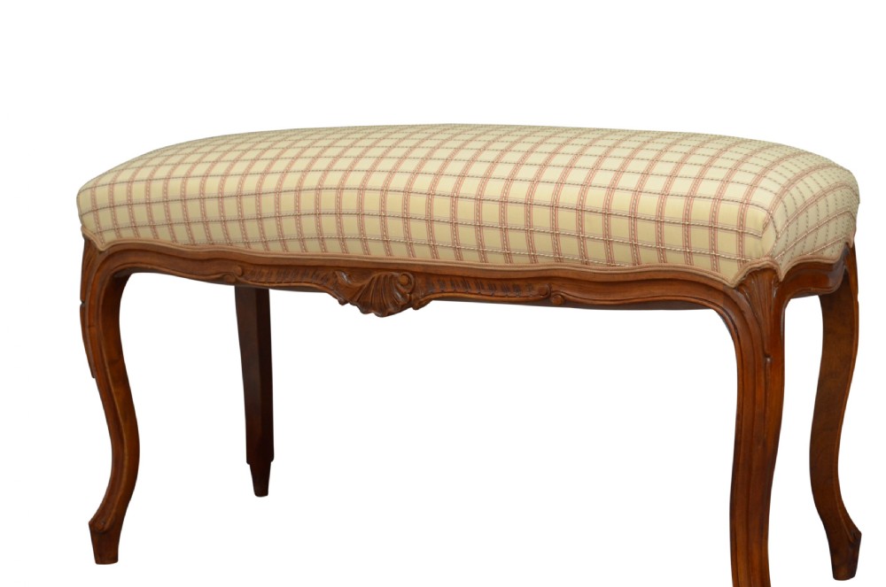 Turn of the Century Walnut Duet Stool  View III