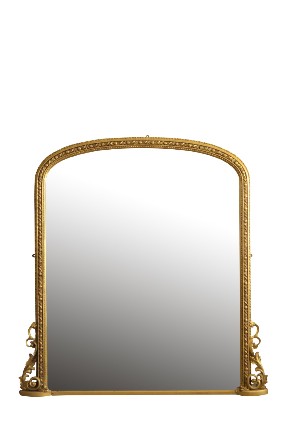 Large 19th Century Gilt Overmantle Mirror H159cm