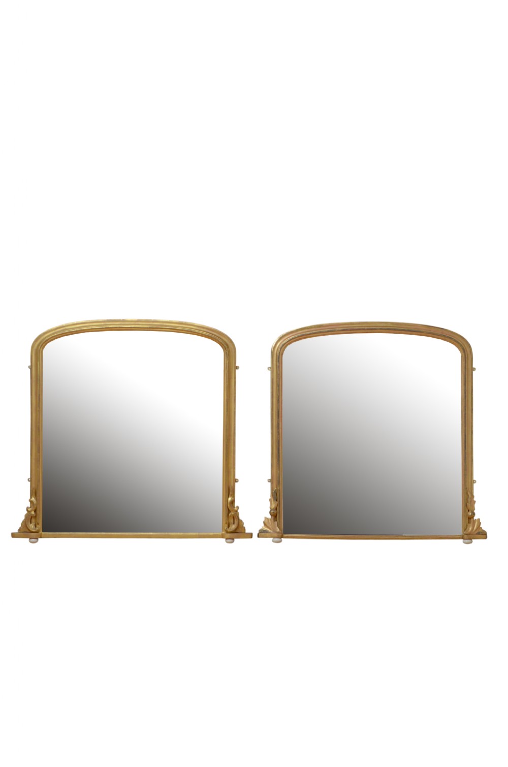 Matched Pair of Victorian Giltwood Overmantel Mirrors