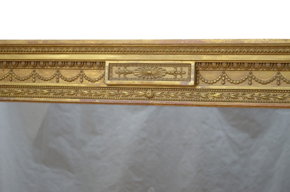 Late Victorian Giltwood Wall Mirror H140cm View VI