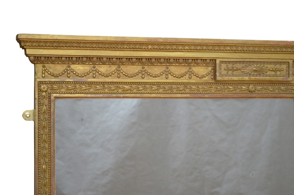 Late Victorian Giltwood Wall Mirror H140cm View XII