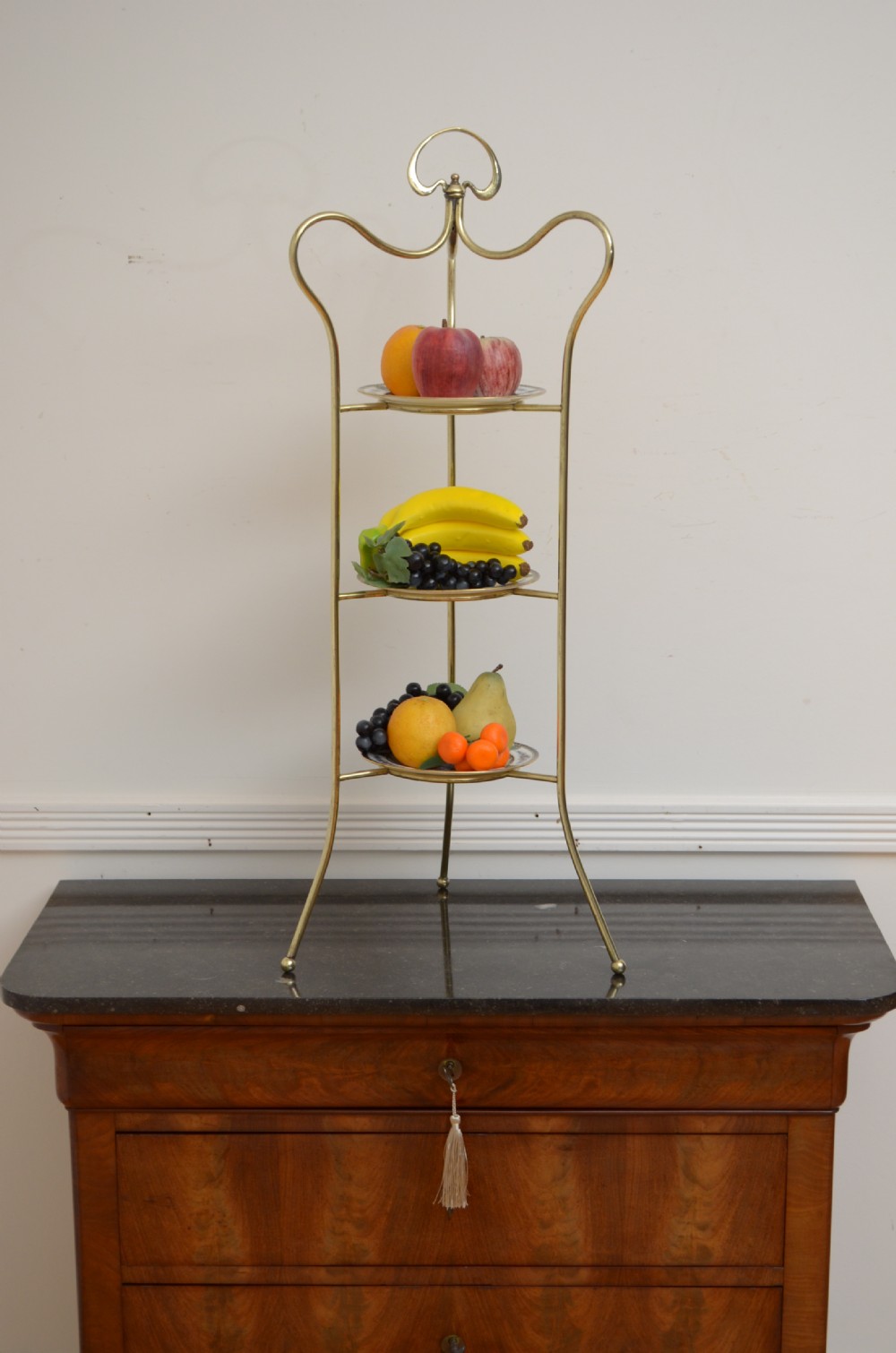 Art Nouveau Brass Fruit or Cake Stand