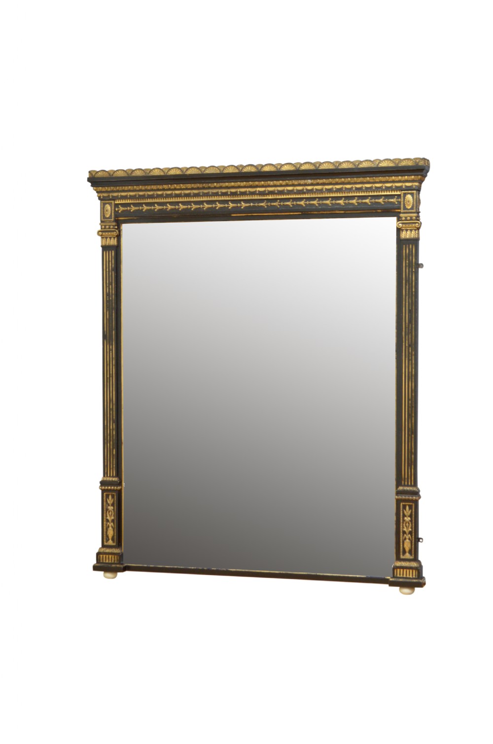 Large English Overmantel Mirror H161cm