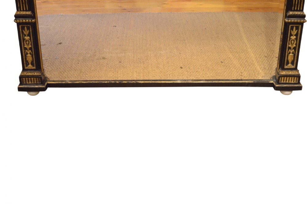 Large English Overmantel Mirror H161cm View XV