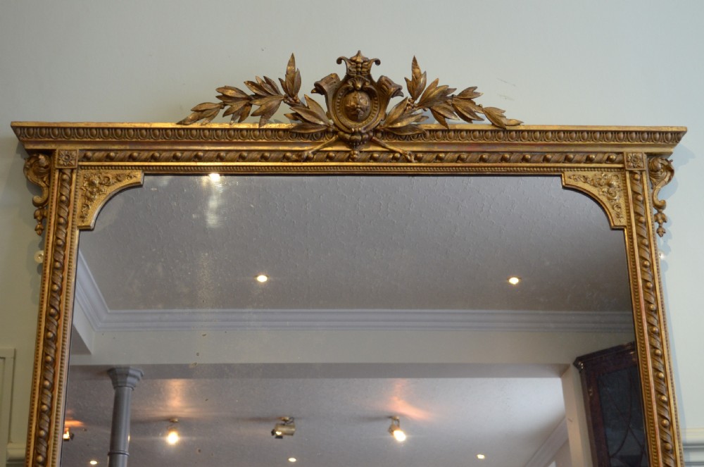 A Large English Giltwood Overmantle Mirror H161cm View VII