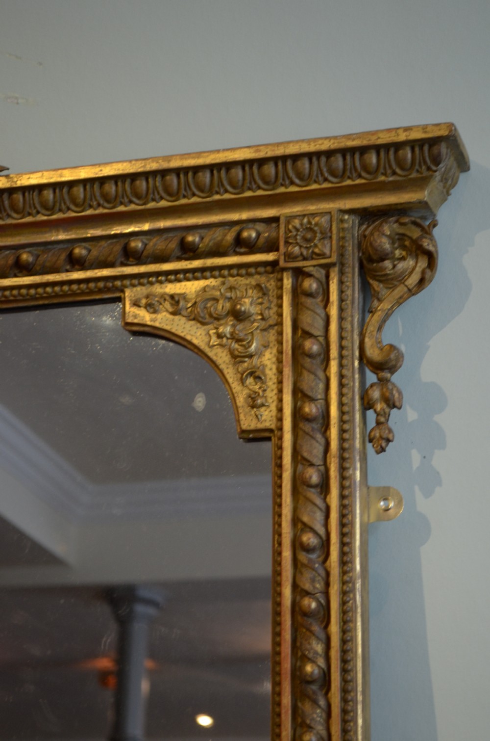 A Large English Giltwood Overmantle Mirror H161cm View XII