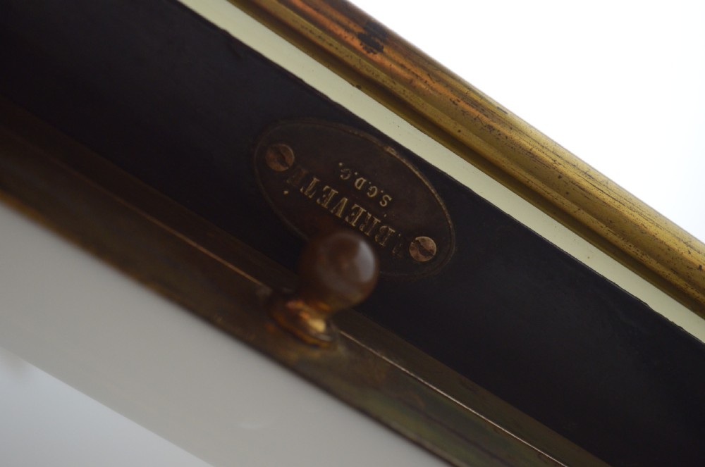Unusual Late 19th Century Brass and Milk Glass Cabinet  View XXII