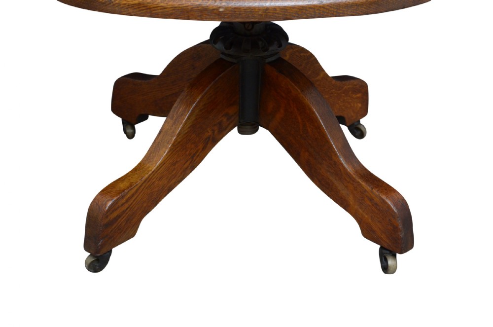 Turn of the Century  desk chair Oak Office Chair View X