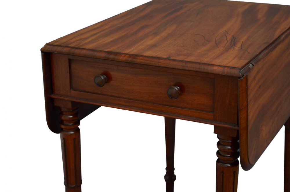 William IV Solid Mahogany Pembroke Table View XII
