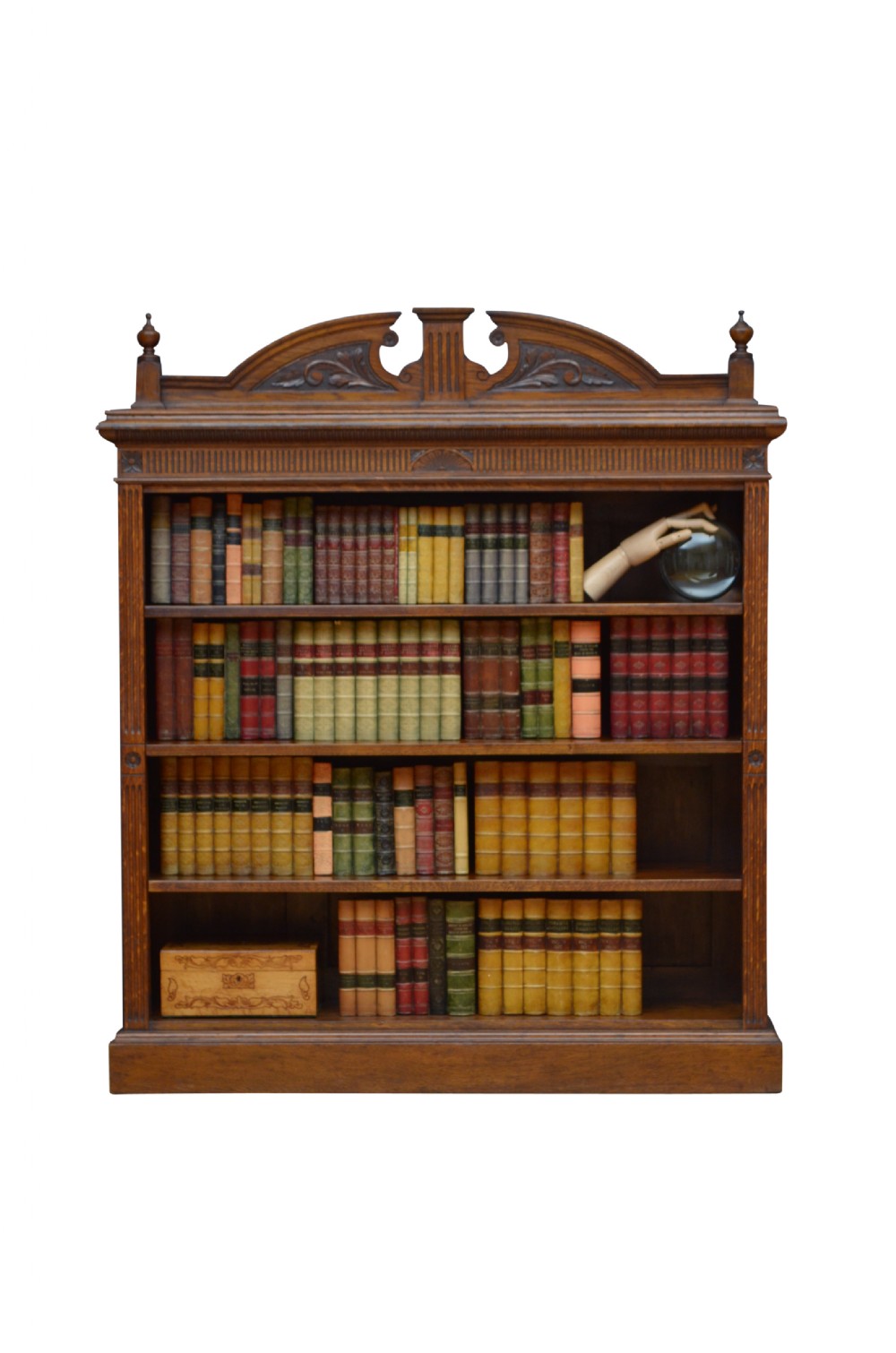 Victorian Solid Oak Open Bookcase