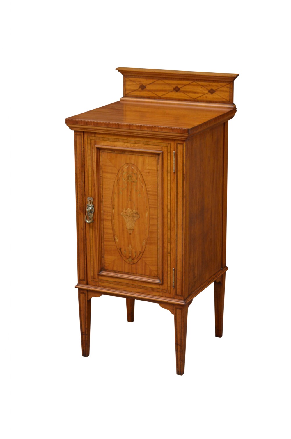 Superb Edwardian Satinwood Bedside Cabinet