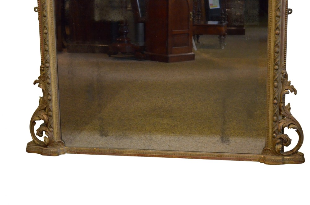 Early Victorian Overmantel Mirror H135cm View XVI