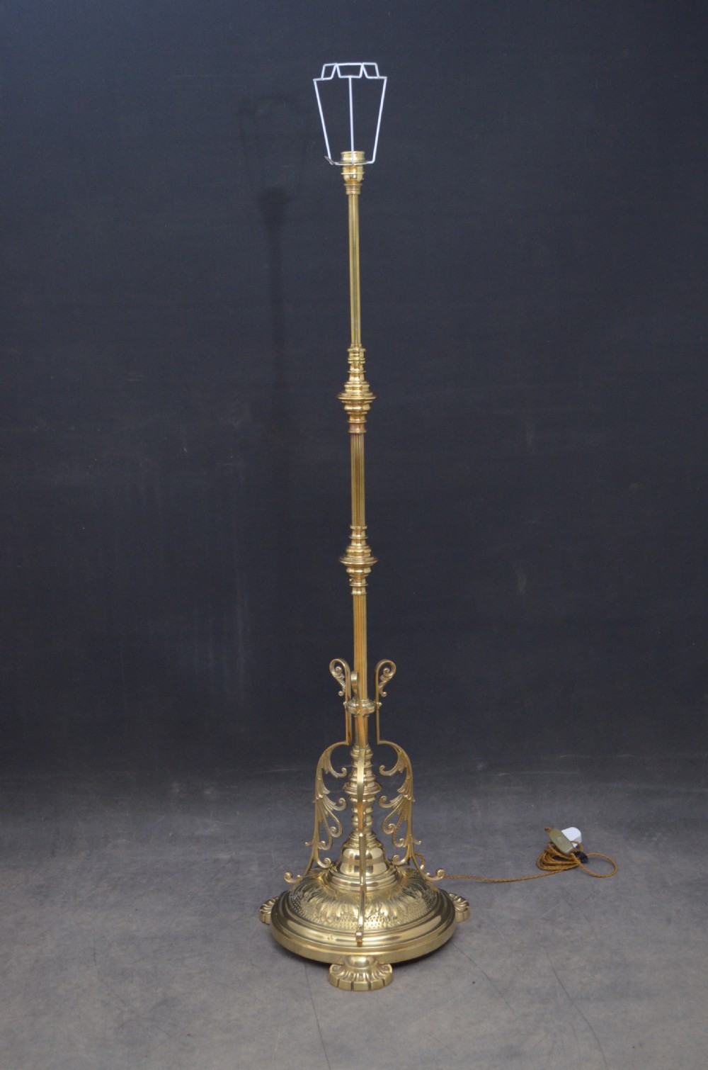 Late Victorian Brass Floor Lamp View III