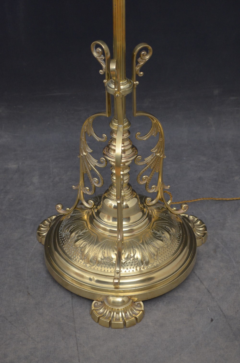 Late Victorian Brass Floor Lamp View VIII