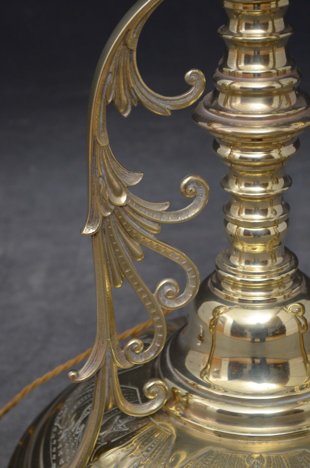 Late Victorian Brass Floor Lamp View IX
