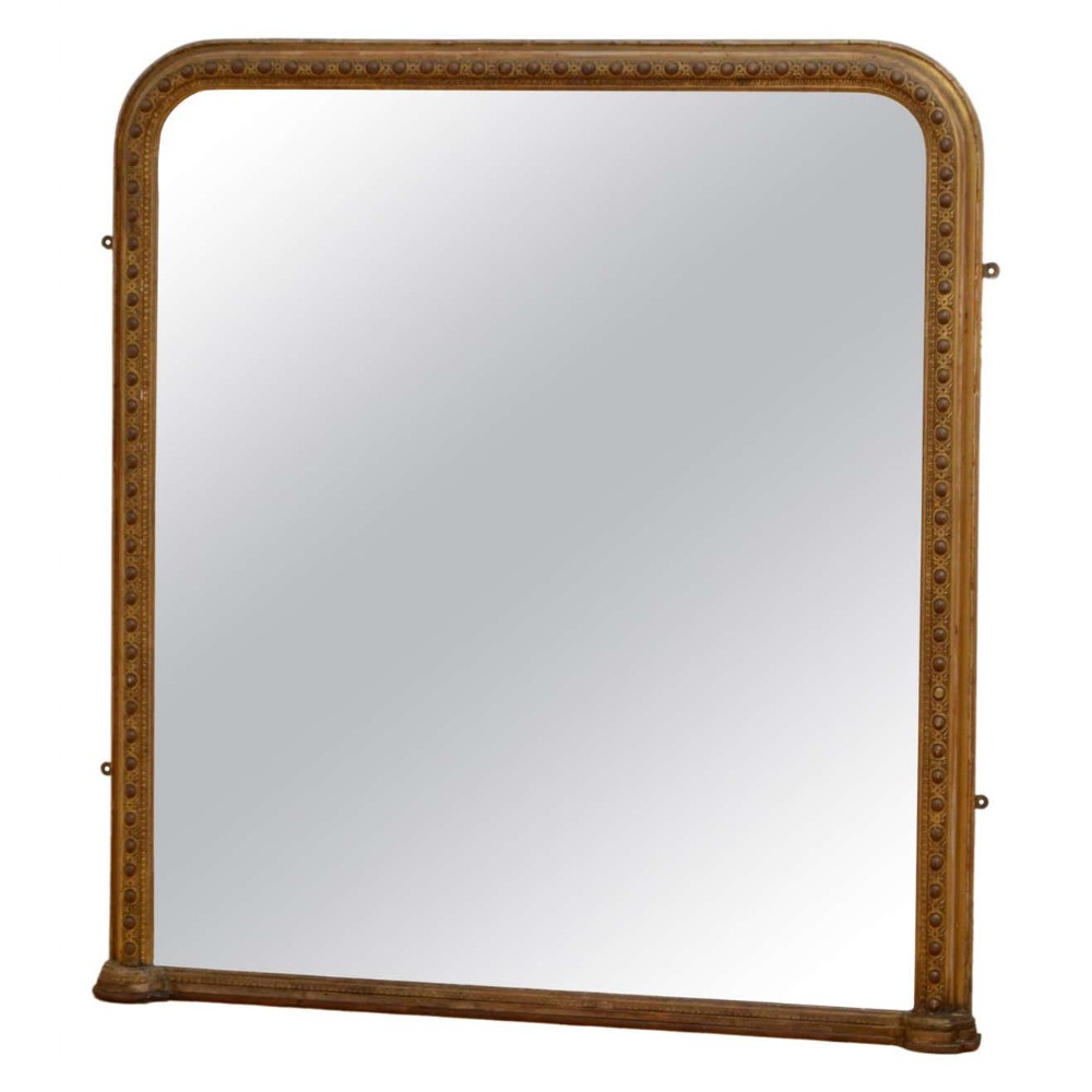 Early Victorian Giltwood Wall Mirror H129cm