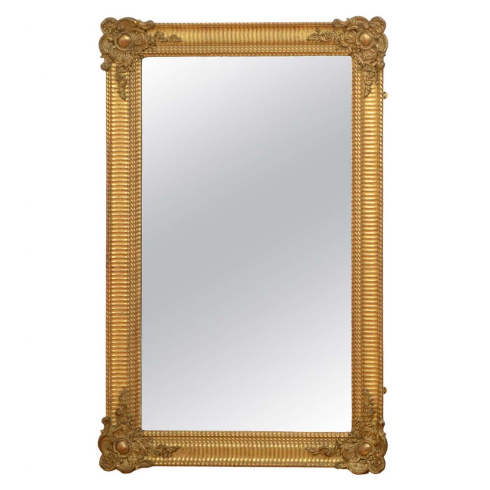 Early 19th Century Giltwood Wall Mirror H148cm