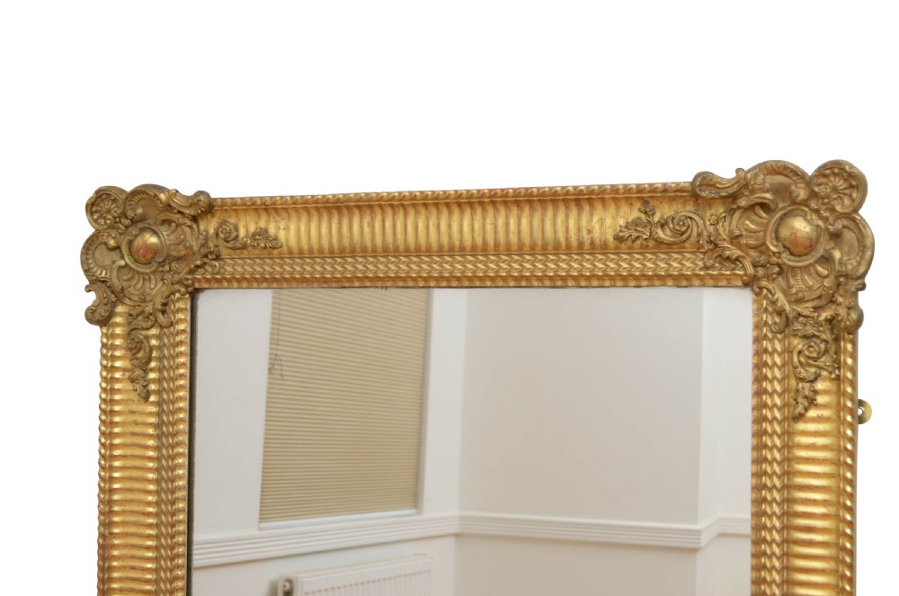 Early 19th Century Giltwood Wall Mirror H148cm View VII