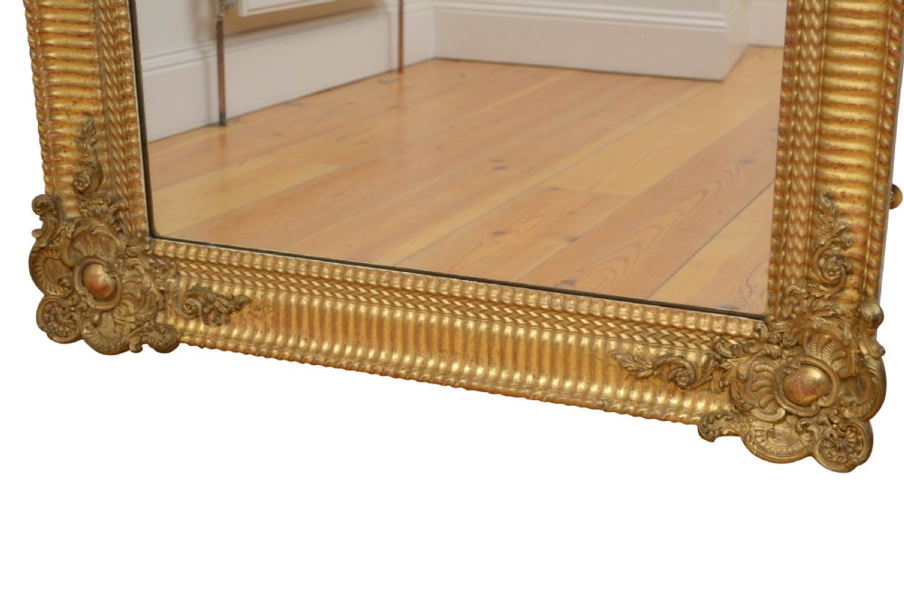 Early 19th Century Giltwood Wall Mirror H148cm View VIII