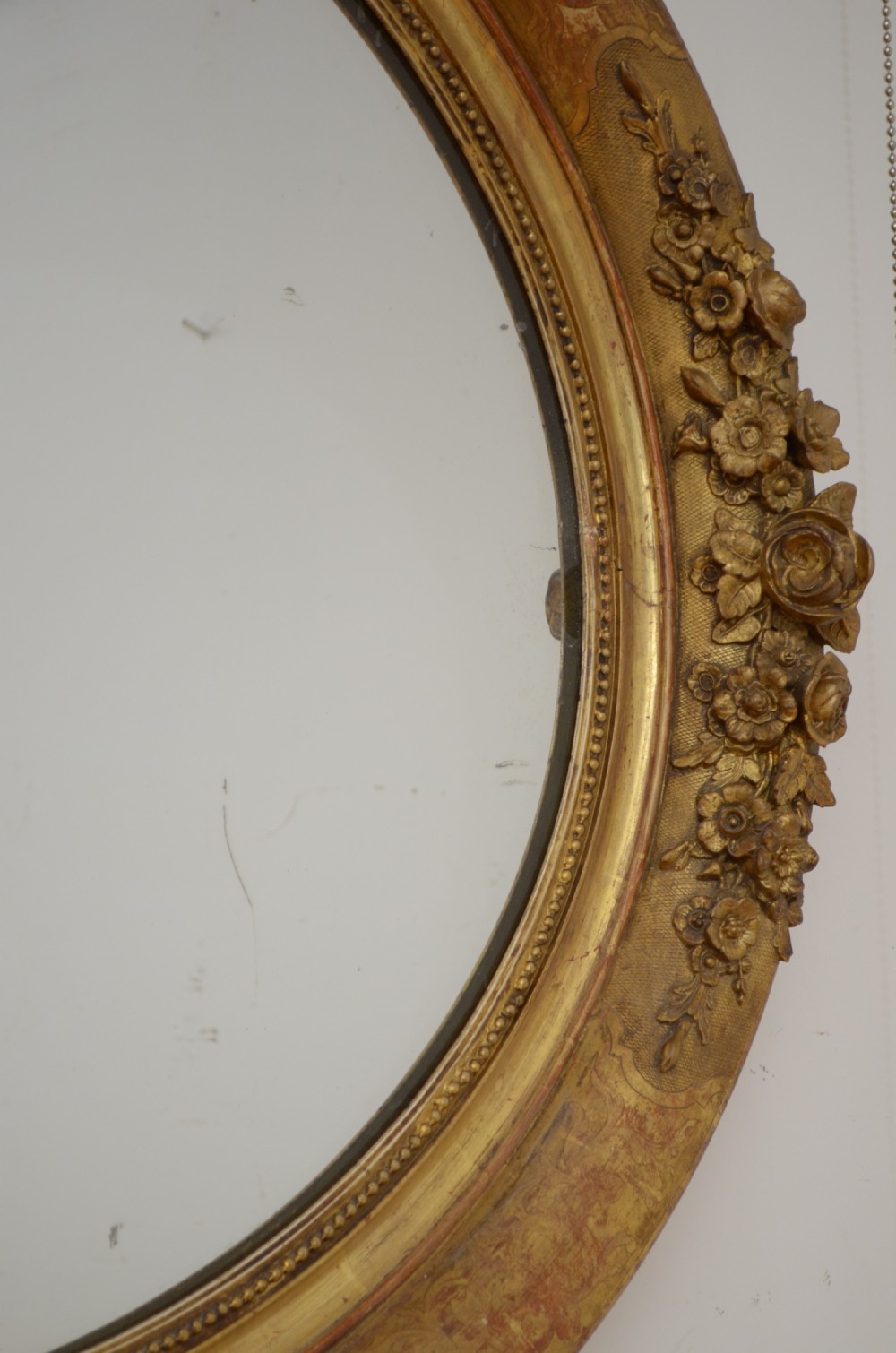 Large 19th Century Giltwood Wall Mirror 89x115cm View IX