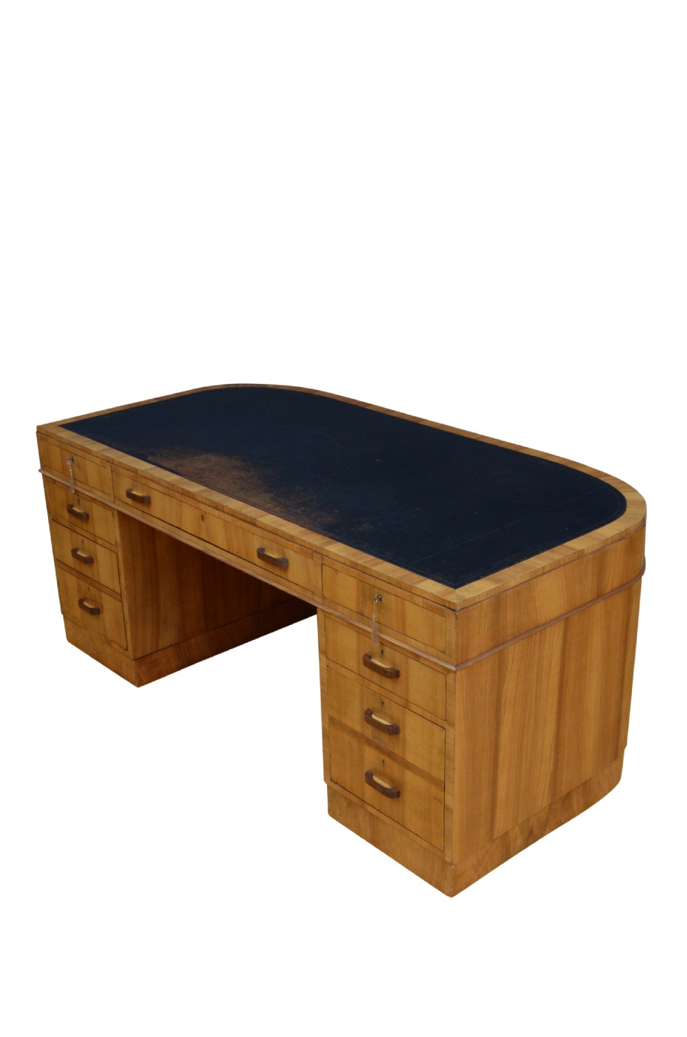 Large Art Deco Walnut Desk