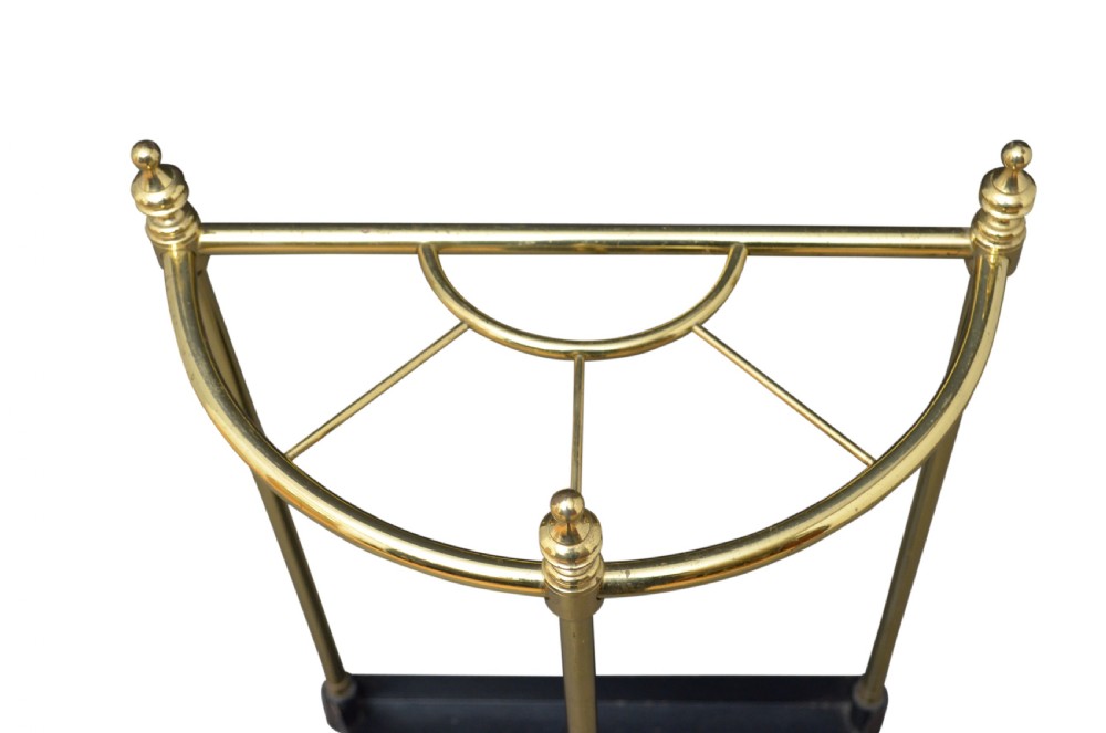 Matched Pair of Brass Umbrella Stands  View XI