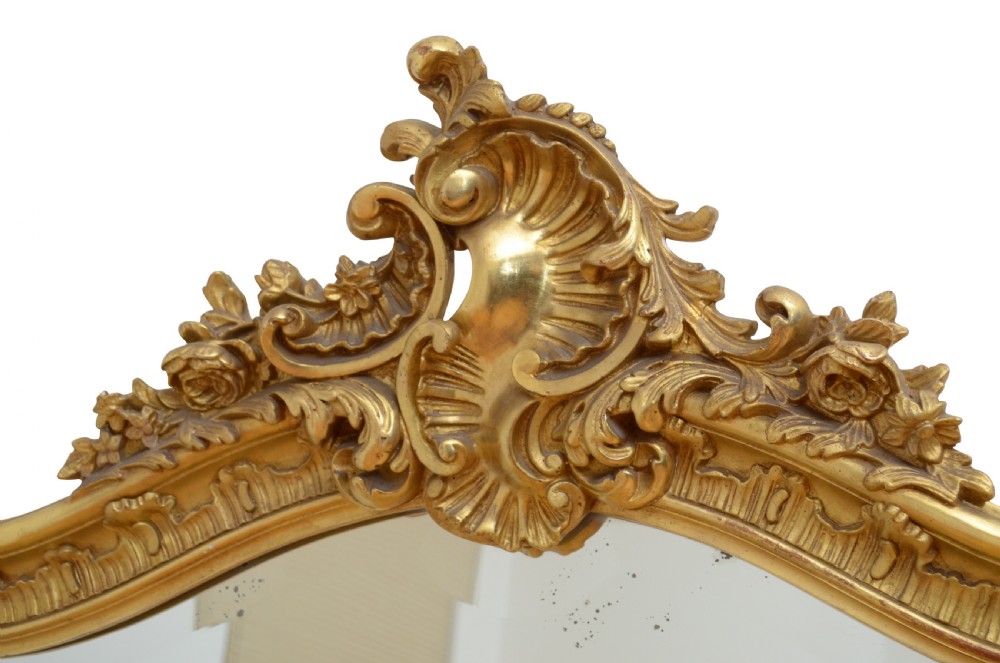 Fine French Giltwood Wall Mirror H167cm View IX