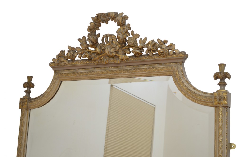 Tall 19th Century Leaner Mirror H206cm View XI