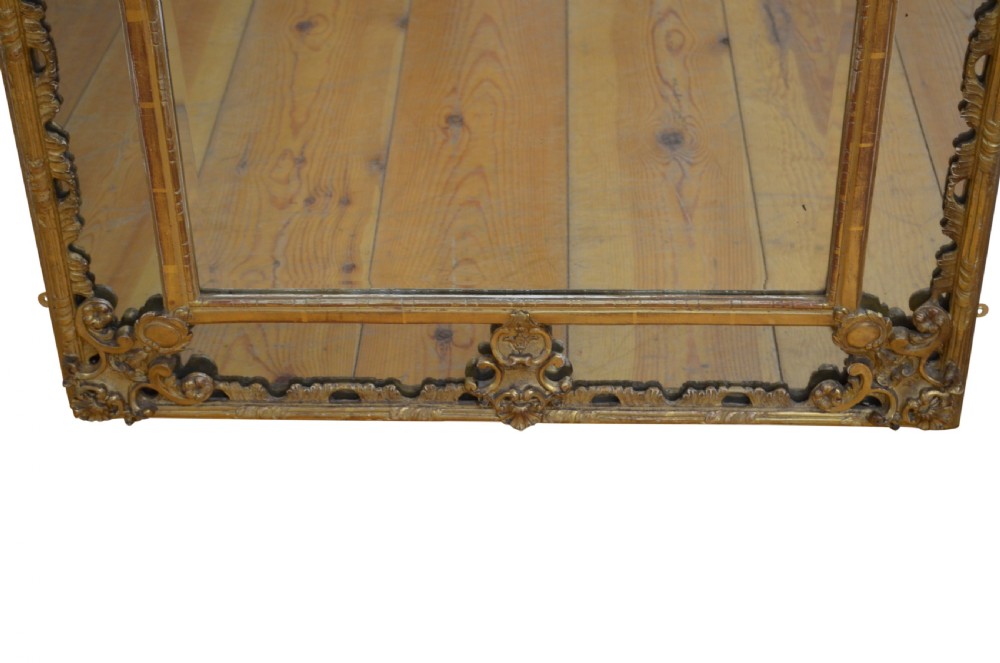 19th Century Gilded Wall Mirror H115cm View XI