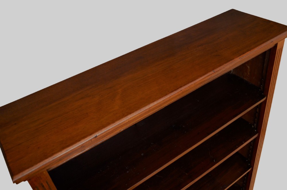Victorian Solid Walnut Open Bookcase View V