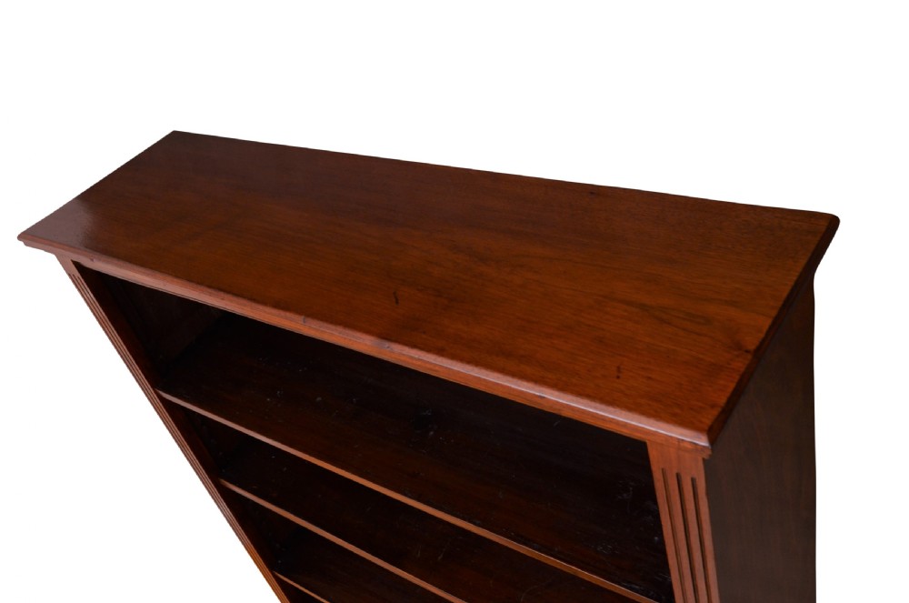 Victorian Solid Walnut Open Bookcase View VI