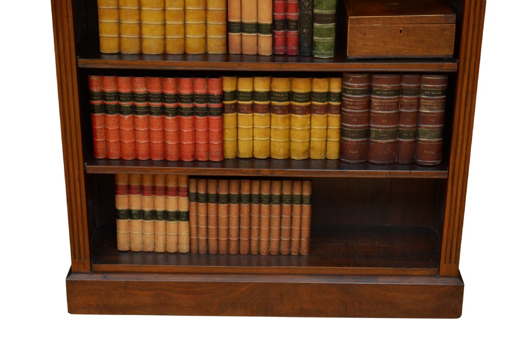 Victorian Solid Walnut Open Bookcase View XI