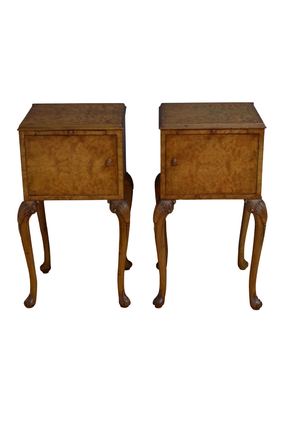 Queen Anne Style Bedside Cabinets
