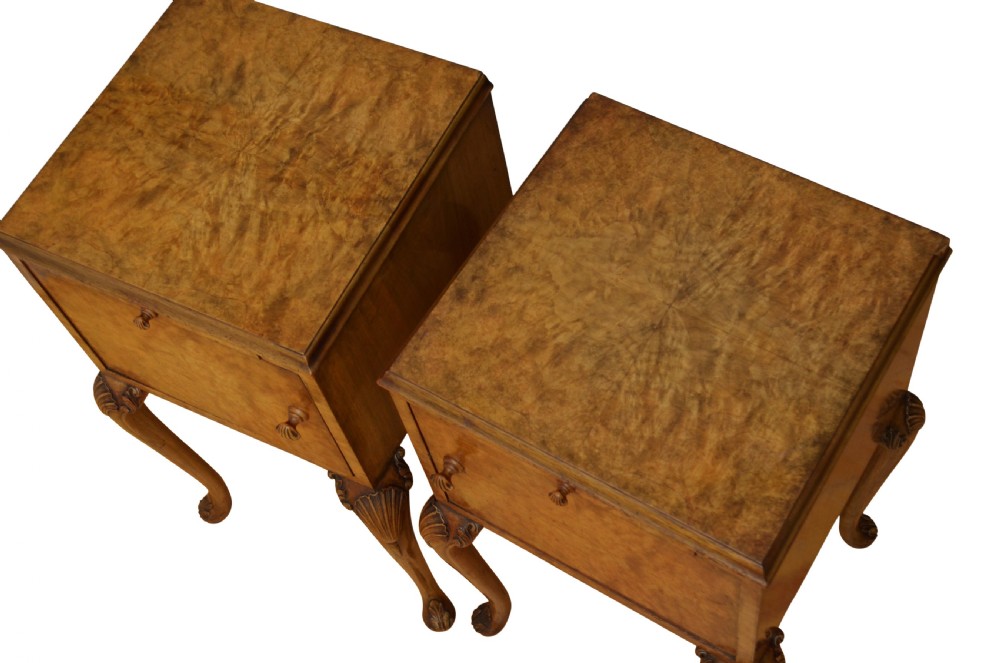 Queen Anne Style Bedside Cabinets View II
