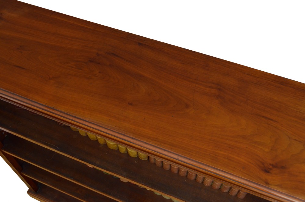 Victorian Solid Walnut Open bookcase View VII
