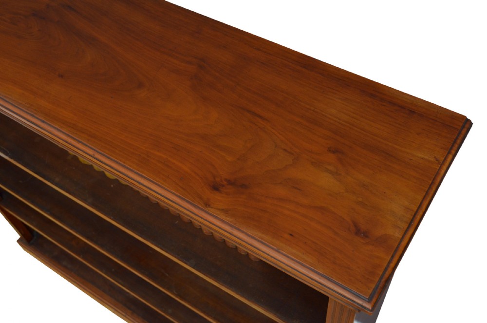 Victorian Solid Walnut Open bookcase View VIII