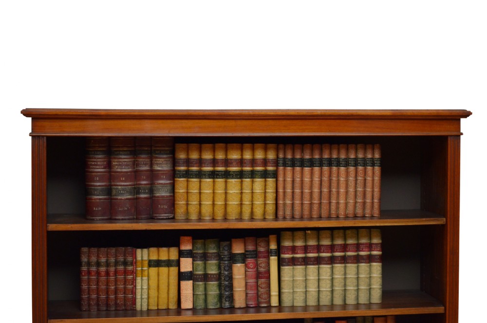 Victorian Solid Walnut Open bookcase View IX