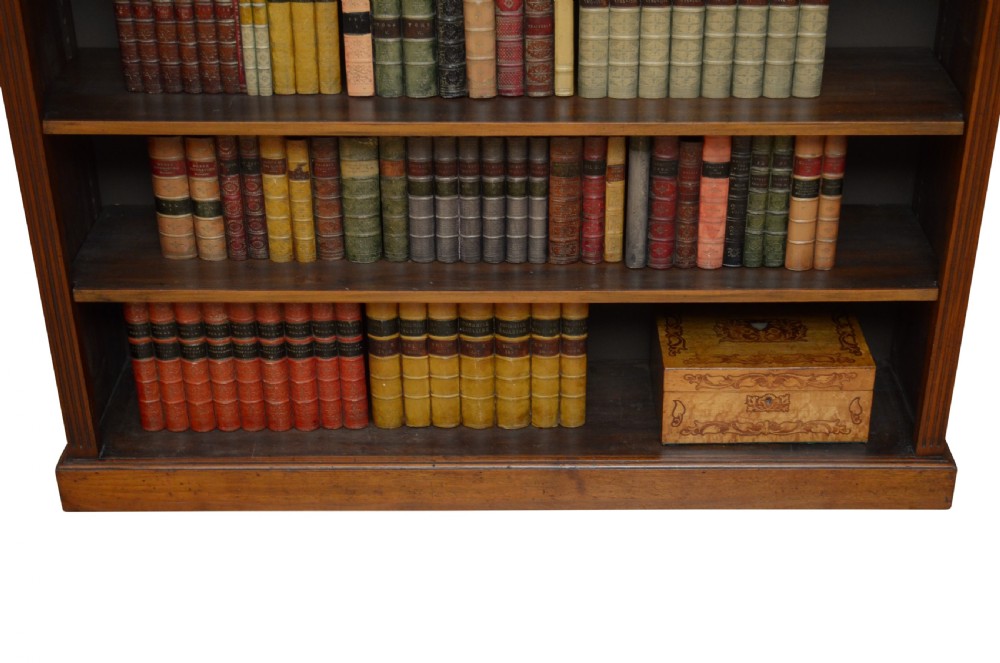 Victorian Solid Walnut Open bookcase View XII