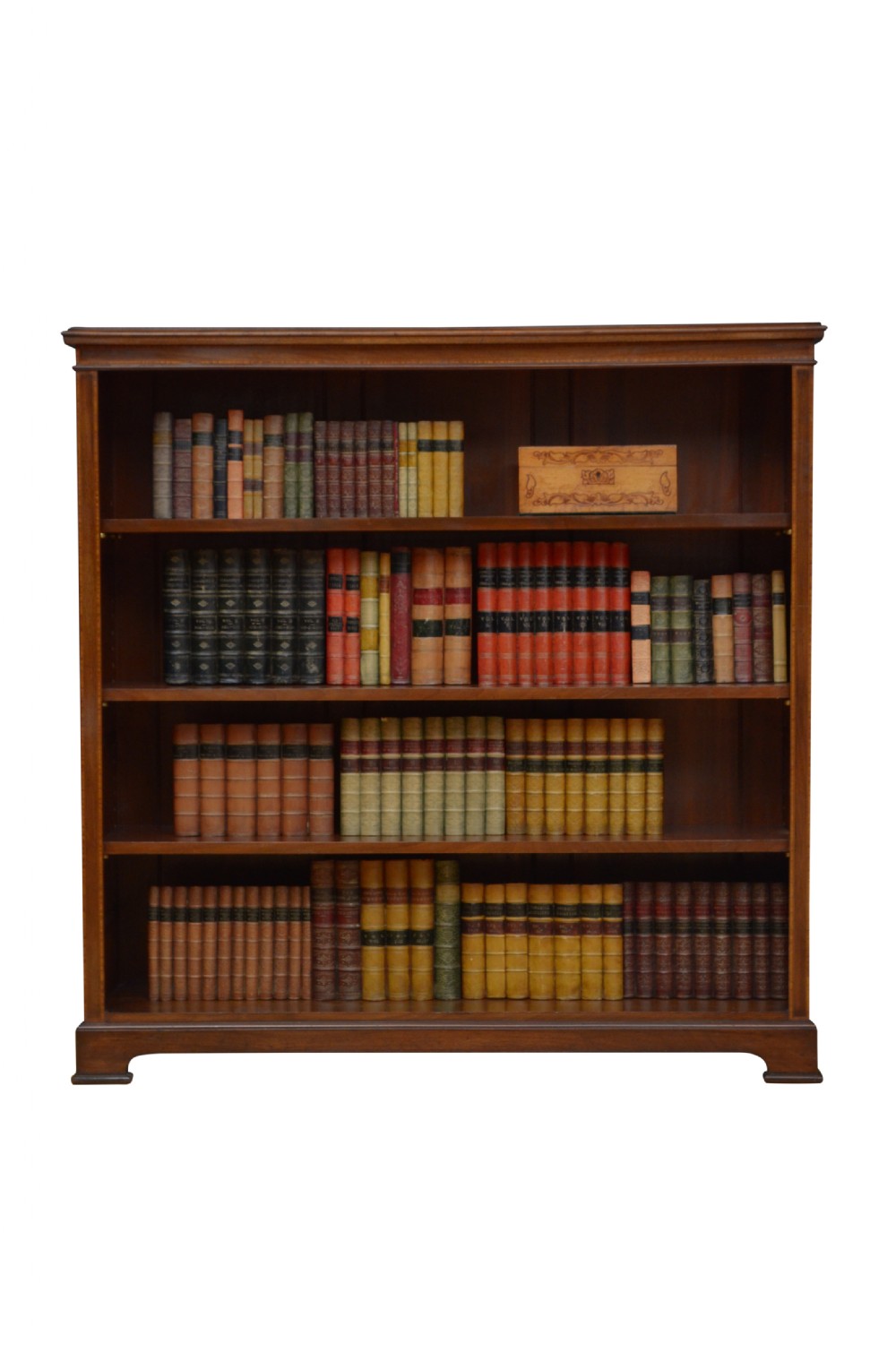 A Large Solid Mahogany Victorian Open Bookcase