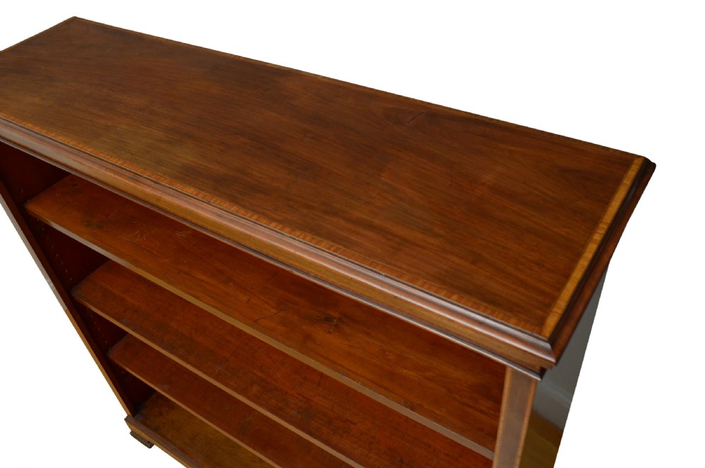 A Large Solid Mahogany Victorian Open Bookcase View III