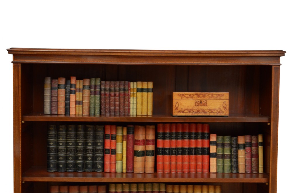 A Large Solid Mahogany Victorian Open Bookcase View VIII