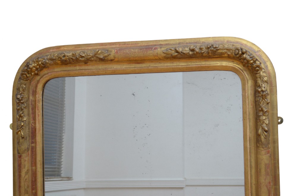Elegant 19th Century Gilded Pier Mirror H142cm View VII