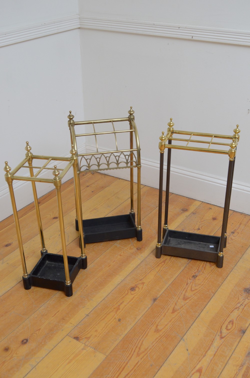 Edwardian Brass Umbrella Stand View VI