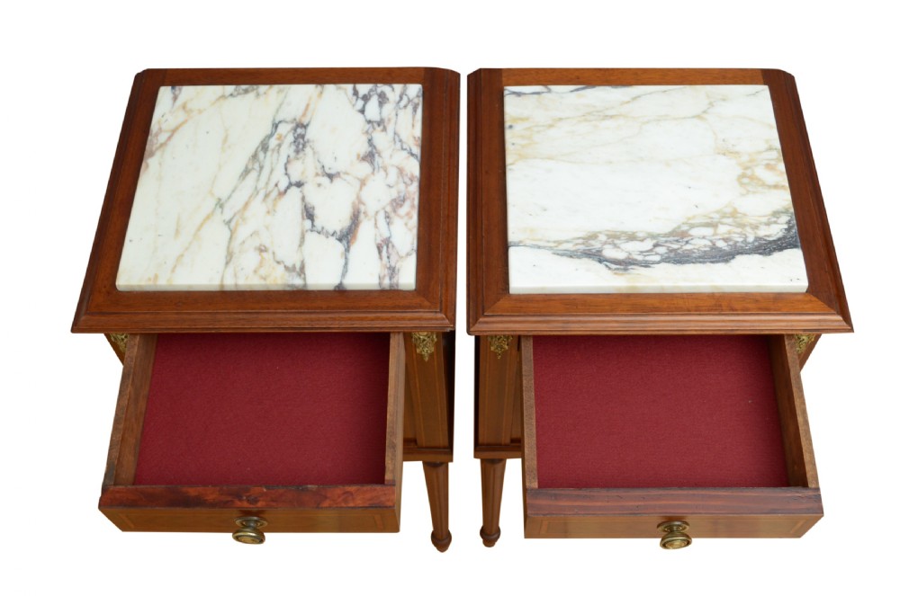 Antique Pair of Bedside Cabinets View IX