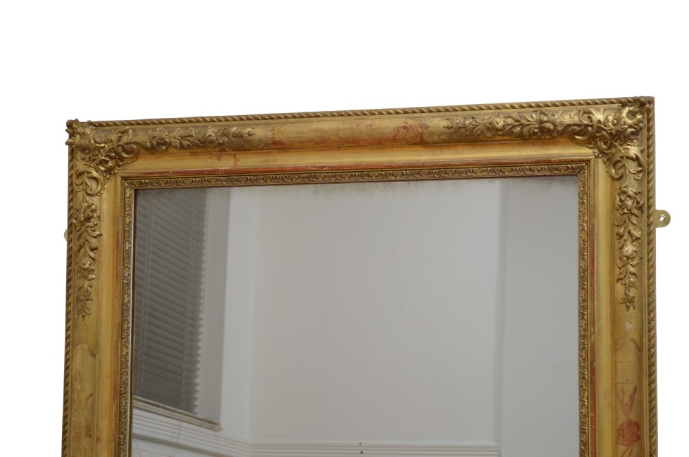 Superb 19th Century Giltwood Wall Mirror H122cm View VII