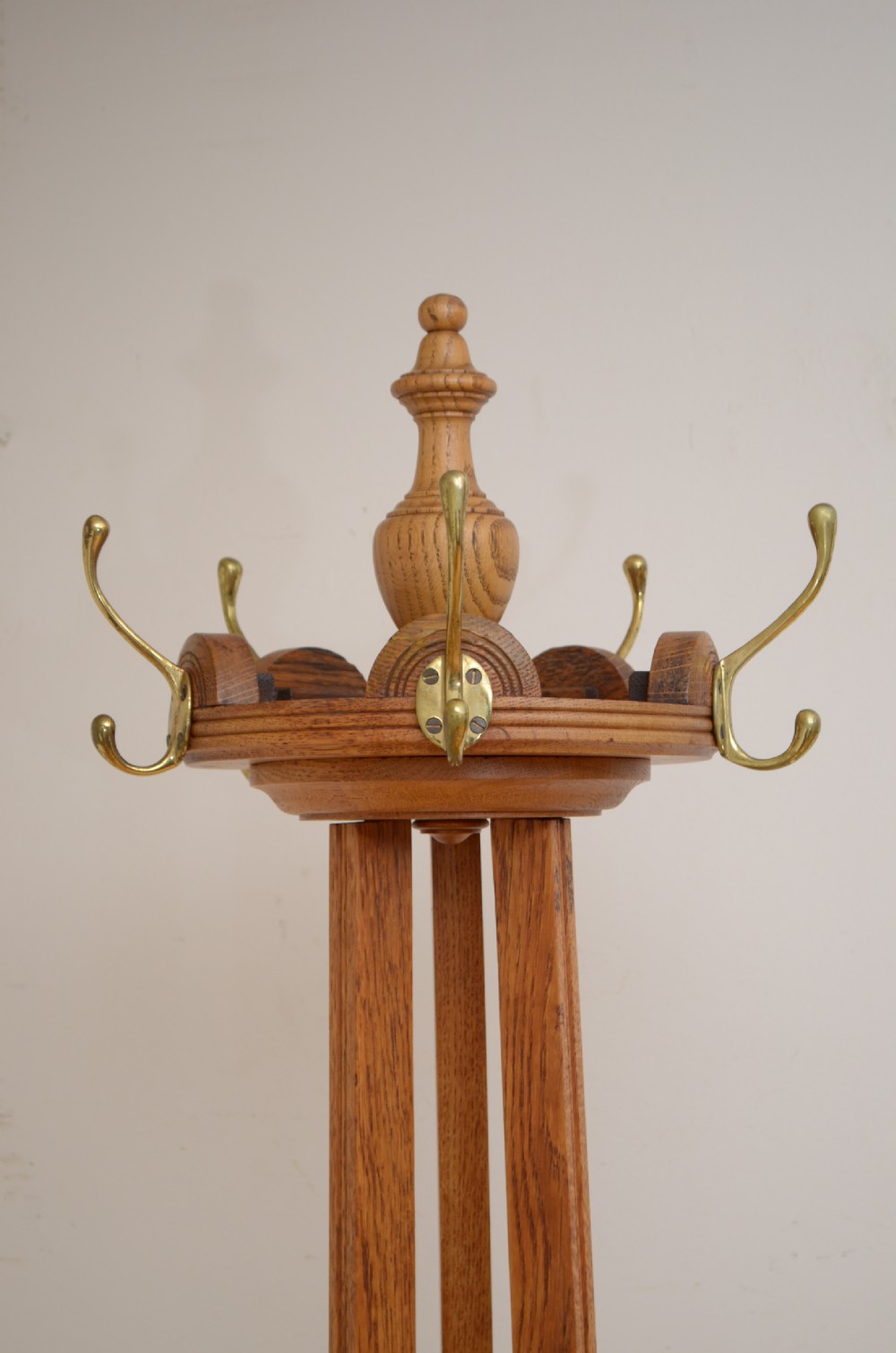 Arts And Crafts Oak Coat Stand Hall Stand View III