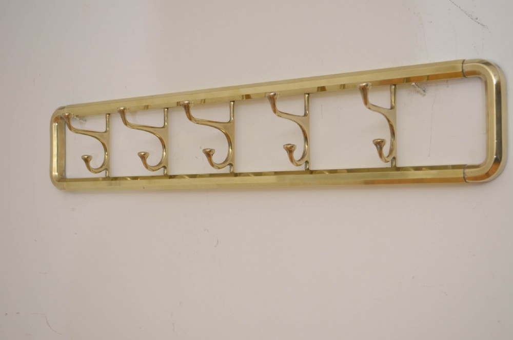 Stylish Retro Brass Hat Rack Coat Hooks View II
