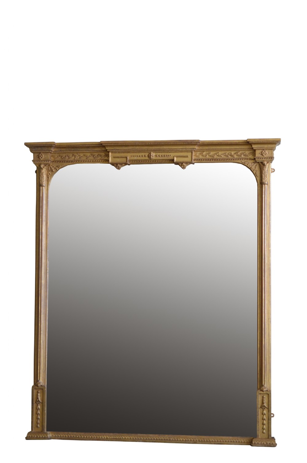 A Large English Giltwood Wall Mirror H135.5cm