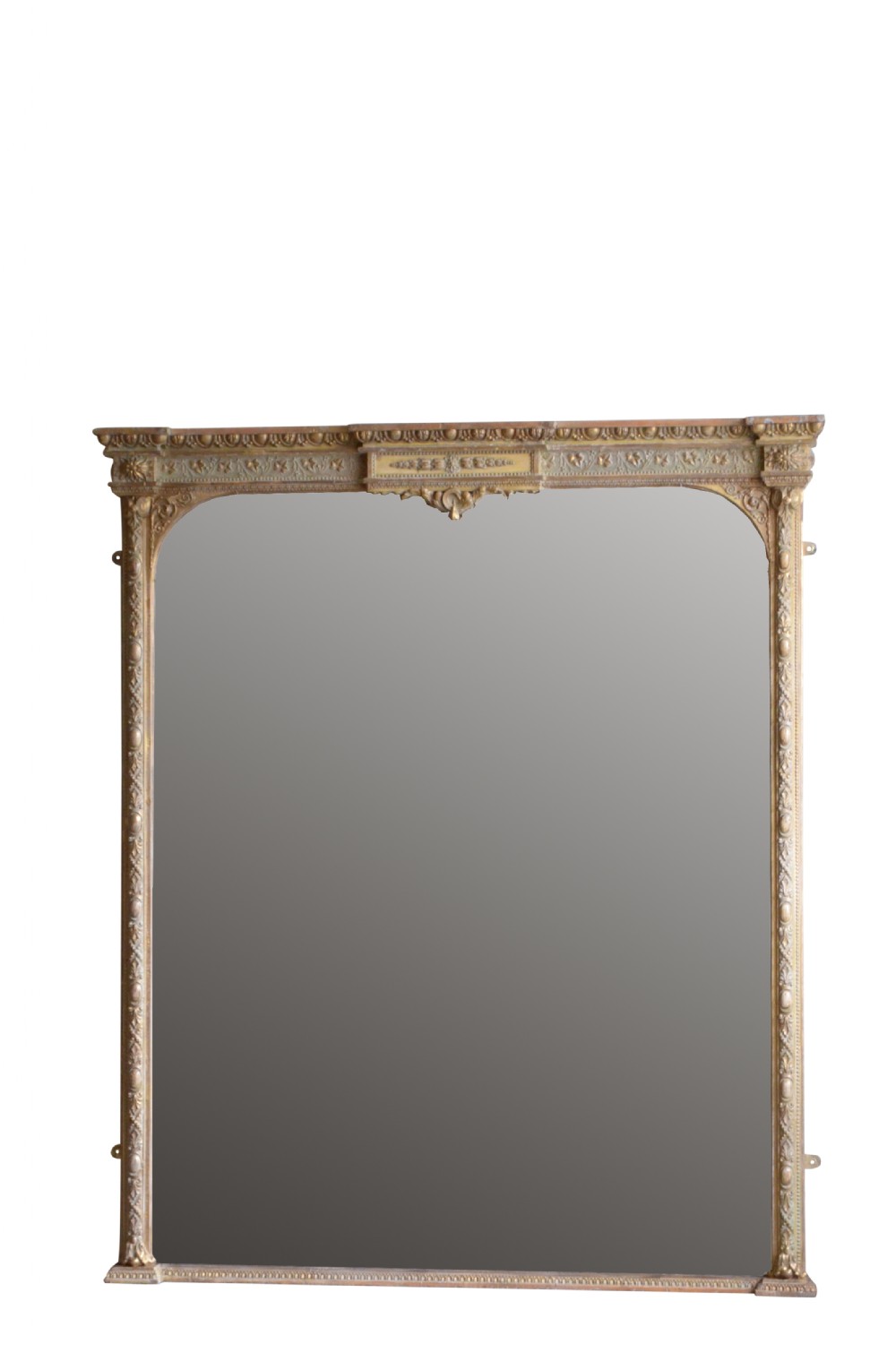Large English Victorian Wall Mirror Overmantel Mirror H153cm