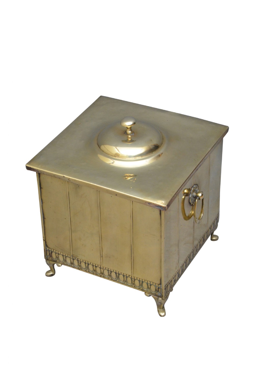 Edwardian Brass Coal Bin Plant Pot